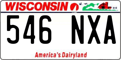 WI license plate 546NXA