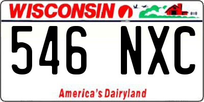 WI license plate 546NXC