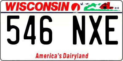 WI license plate 546NXE