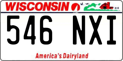 WI license plate 546NXI
