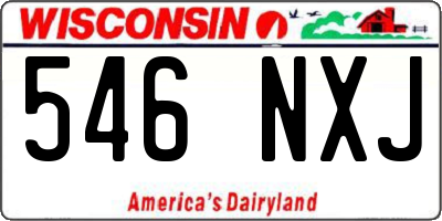 WI license plate 546NXJ