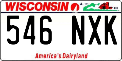WI license plate 546NXK