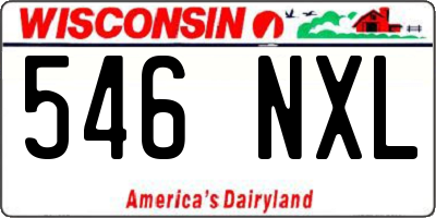 WI license plate 546NXL
