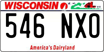 WI license plate 546NXO