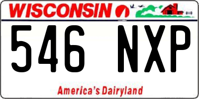 WI license plate 546NXP
