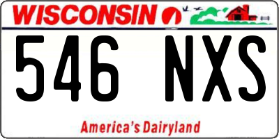 WI license plate 546NXS