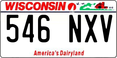 WI license plate 546NXV