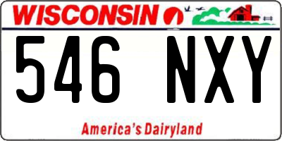 WI license plate 546NXY