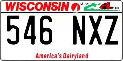 WI license plate 546NXZ
