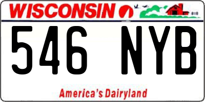 WI license plate 546NYB