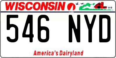 WI license plate 546NYD