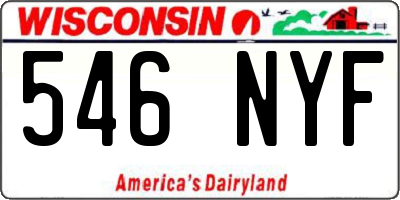 WI license plate 546NYF