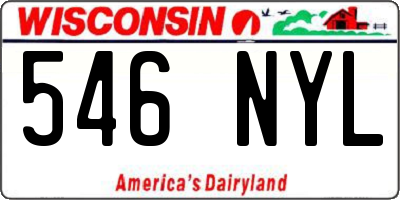 WI license plate 546NYL