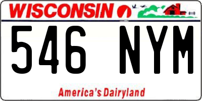 WI license plate 546NYM