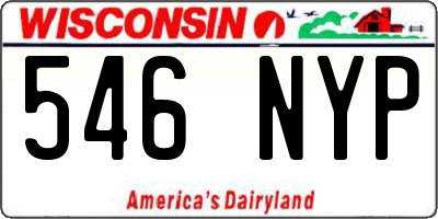 WI license plate 546NYP