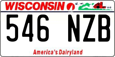 WI license plate 546NZB