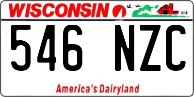 WI license plate 546NZC