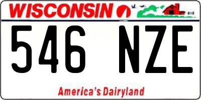 WI license plate 546NZE