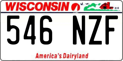 WI license plate 546NZF