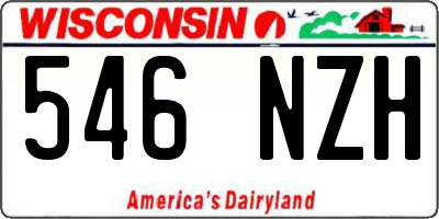 WI license plate 546NZH