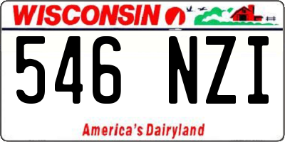 WI license plate 546NZI