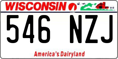 WI license plate 546NZJ