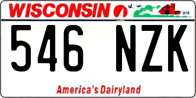 WI license plate 546NZK