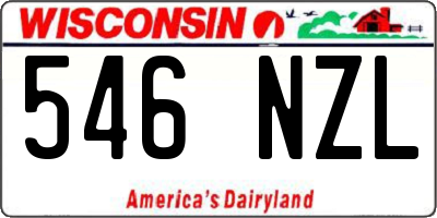 WI license plate 546NZL