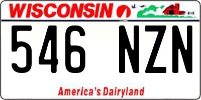 WI license plate 546NZN