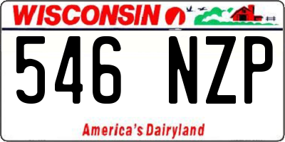 WI license plate 546NZP