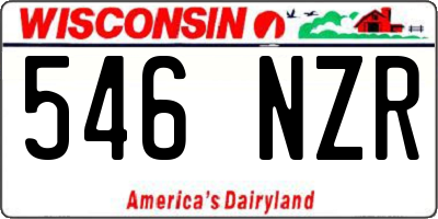WI license plate 546NZR