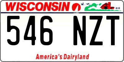 WI license plate 546NZT