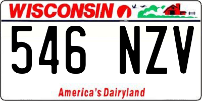 WI license plate 546NZV