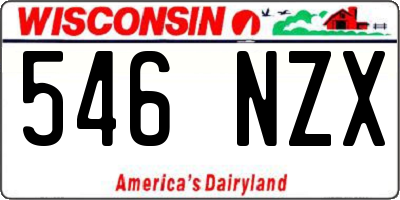 WI license plate 546NZX