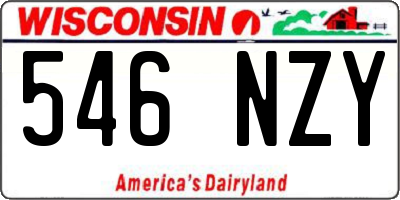 WI license plate 546NZY