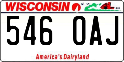 WI license plate 546OAJ