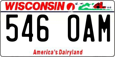 WI license plate 546OAM
