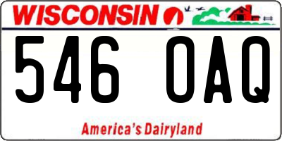 WI license plate 546OAQ