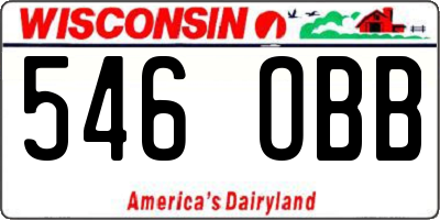 WI license plate 546OBB