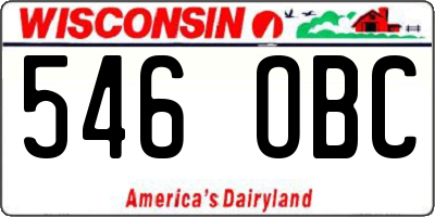 WI license plate 546OBC