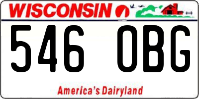 WI license plate 546OBG