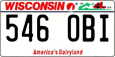 WI license plate 546OBI