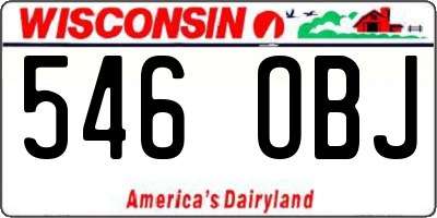 WI license plate 546OBJ