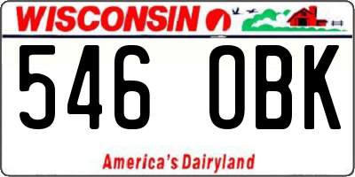 WI license plate 546OBK