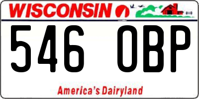WI license plate 546OBP