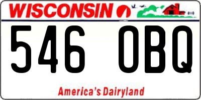 WI license plate 546OBQ
