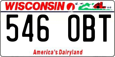 WI license plate 546OBT
