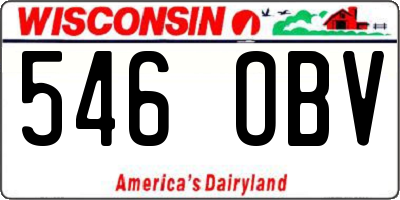 WI license plate 546OBV