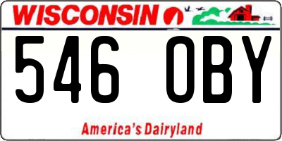 WI license plate 546OBY