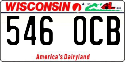 WI license plate 546OCB